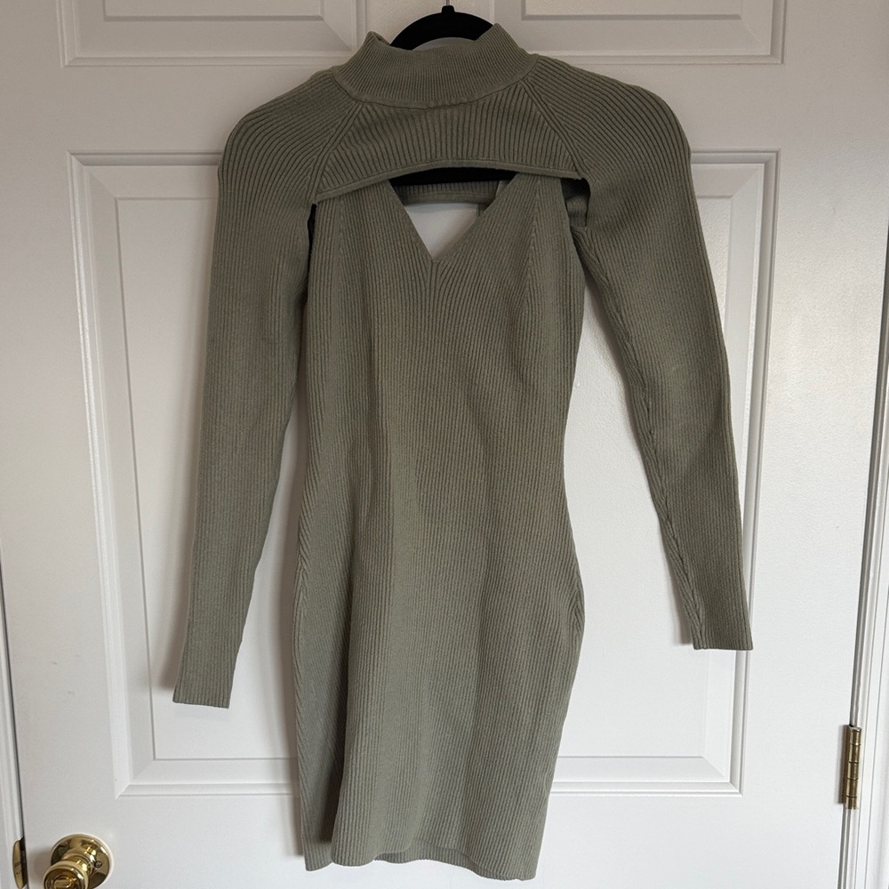 Abercrombie Green Long Sleeve Sweater Dress